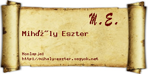 Mihály Eszter névjegykártya