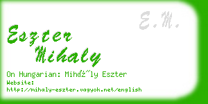 eszter mihaly business card